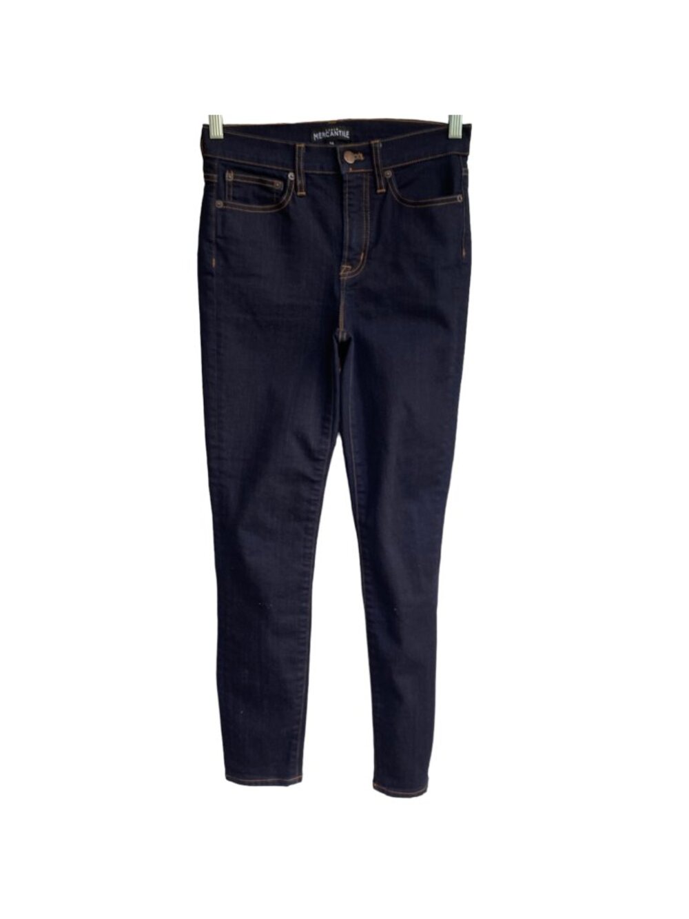 J. Crew Mercantile Women's Skinny Jeans Size 26 Actual 28X29 Dark Wash Stretch